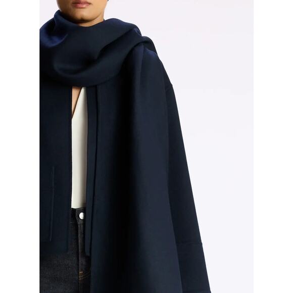 A.L.C. Finley Wool Jacket in Navy Scarf Attachment Small - Picture 5 of 16